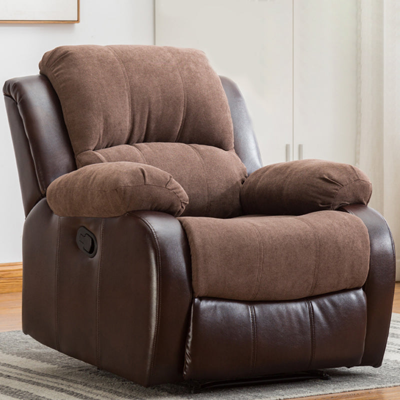 Contemporary Recliner Chair with Lumbar Metal Frame Standard Recliner