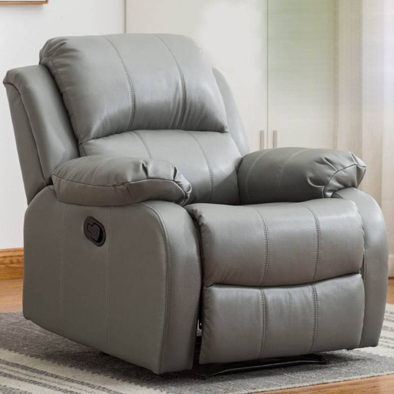 Contemporary Recliner Chair with Lumbar Metal Frame Standard Recliner