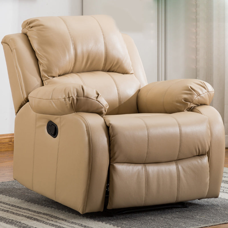 Contemporary Recliner Chair with Lumbar Metal Frame Standard Recliner