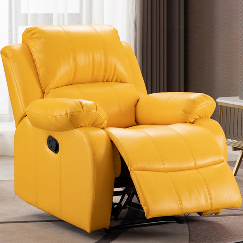 Contemporary Recliner Chair with Lumbar Metal Frame Standard Recliner