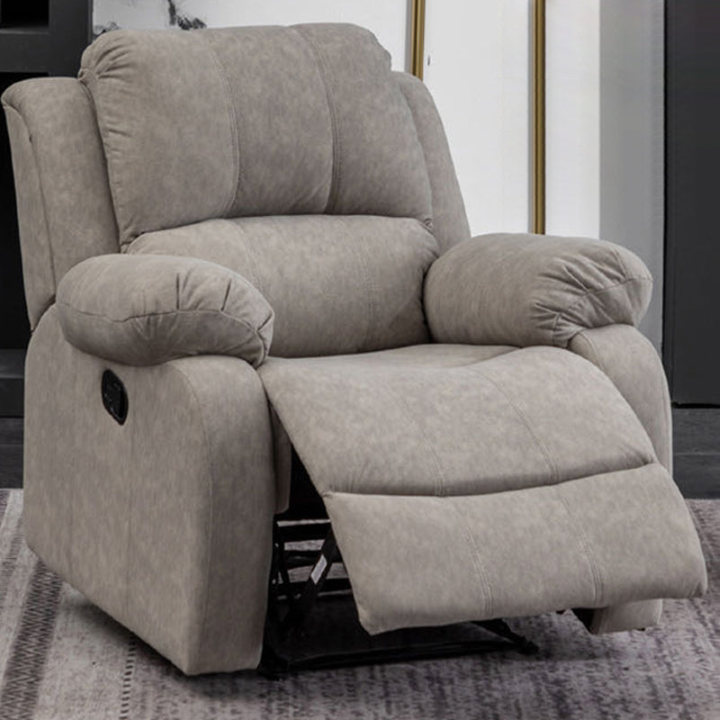 Contemporary Recliner Chair with Lumbar Metal Frame Standard Recliner