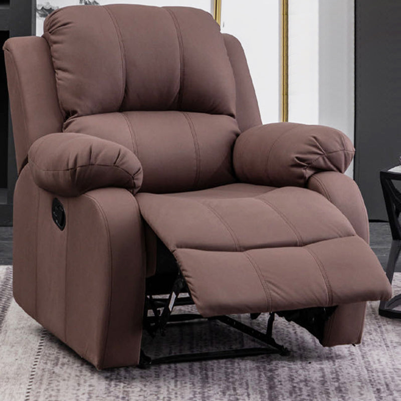 Contemporary Recliner Chair with Lumbar Metal Frame Standard Recliner