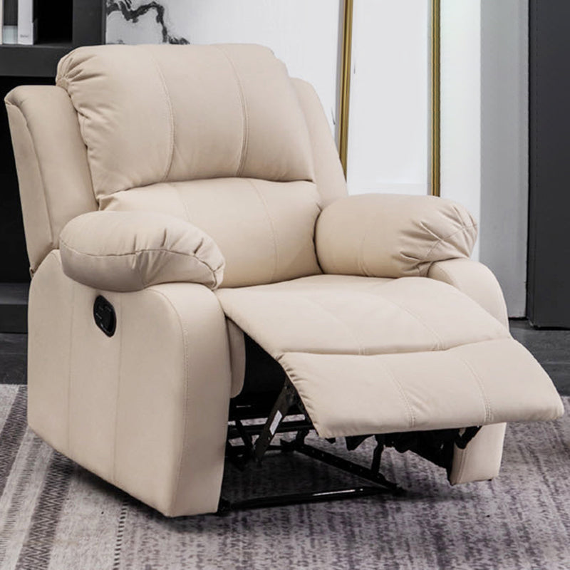 Contemporary Recliner Chair with Lumbar Metal Frame Standard Recliner