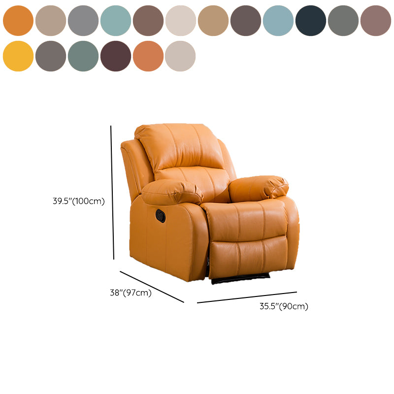 Contemporary Recliner Chair with Lumbar Metal Frame Standard Recliner