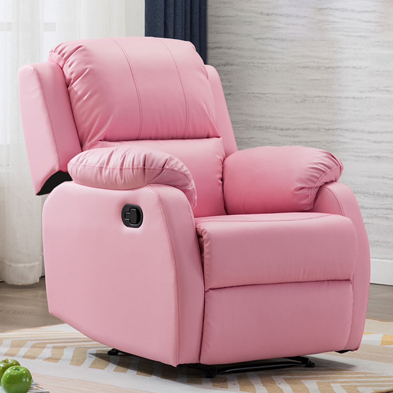 Solid Color Recliner Chair Metal Frame Standard Recliner with Independent Foot