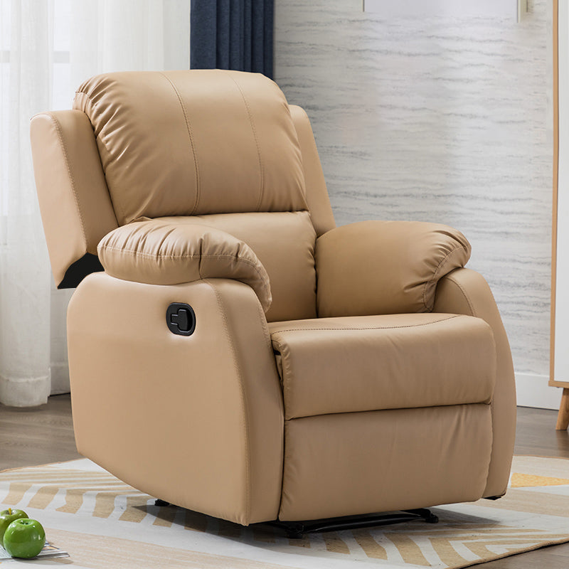 Solid Color Recliner Chair Metal Frame Standard Recliner with Independent Foot