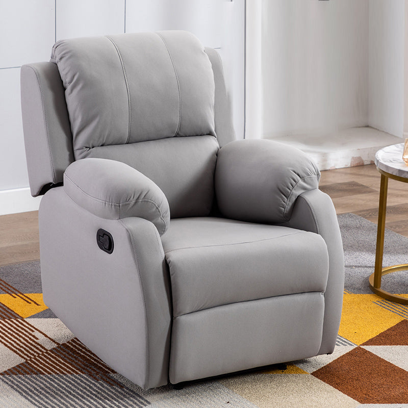 Solid Color Recliner Chair Metal Frame Standard Recliner with Independent Foot