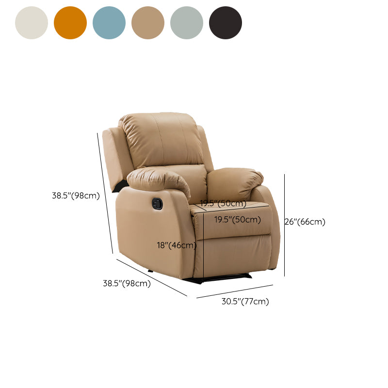 Solid Color Recliner Chair Metal Frame Standard Recliner with Independent Foot