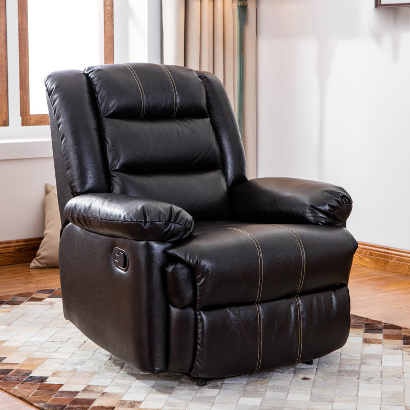 Traditional Recliner Chair Solid Color Standard Recliner with Independent Foot