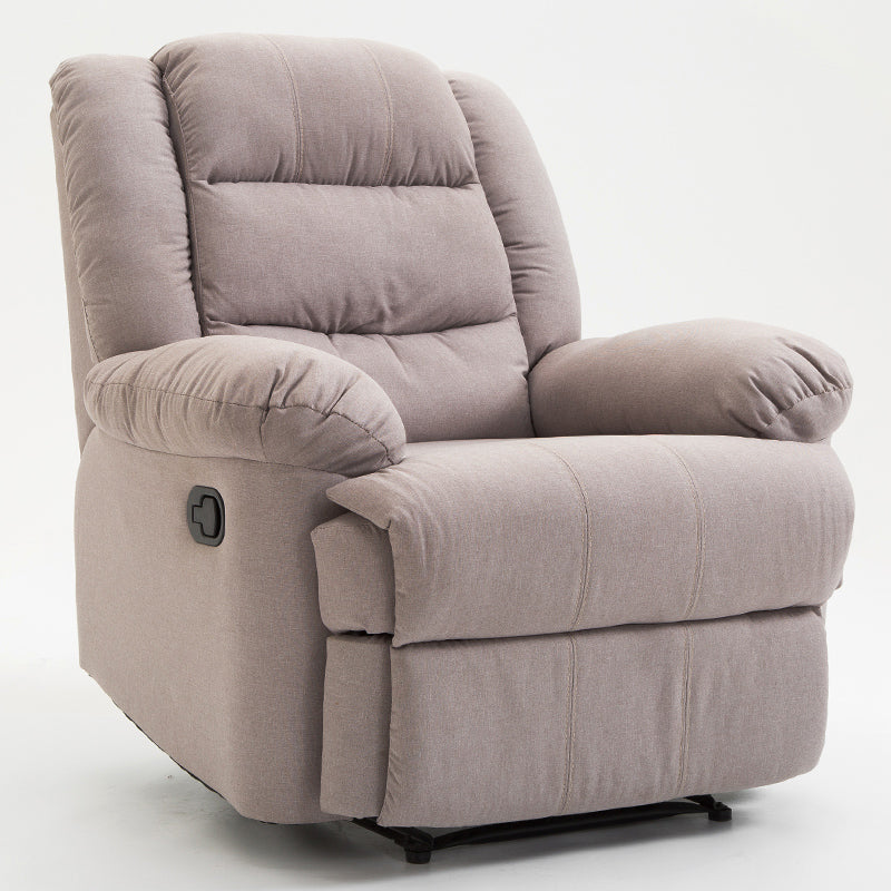 Traditional Recliner Chair Solid Color Standard Recliner with Independent Foot