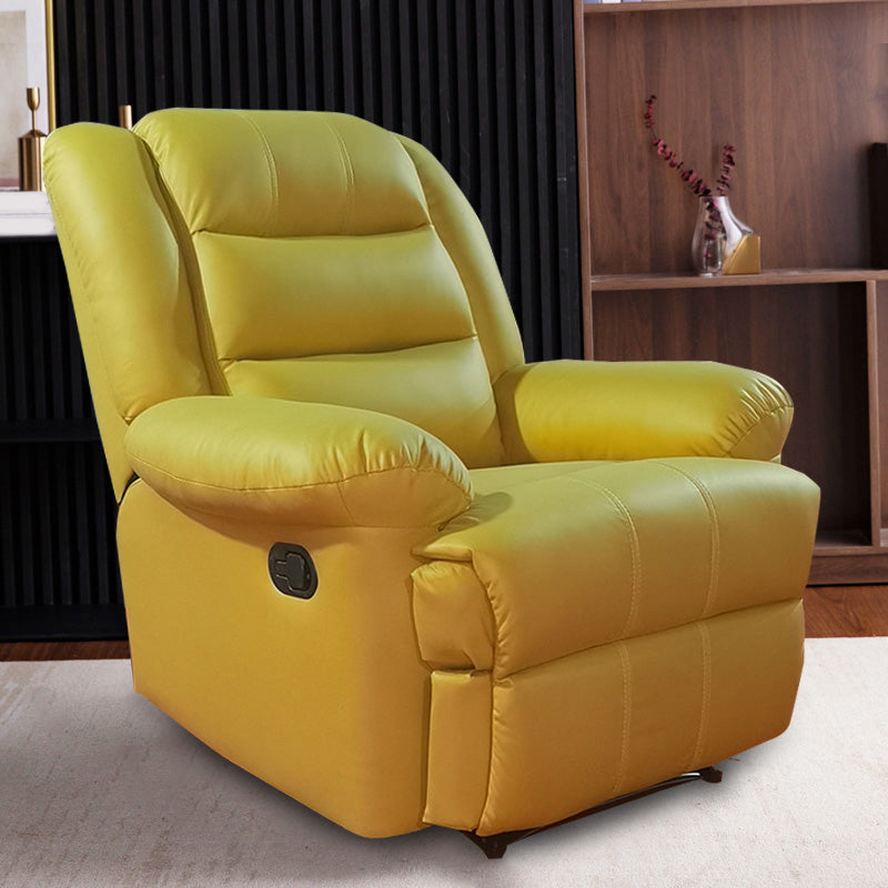 Traditional Recliner Chair Solid Color Standard Recliner with Independent Foot