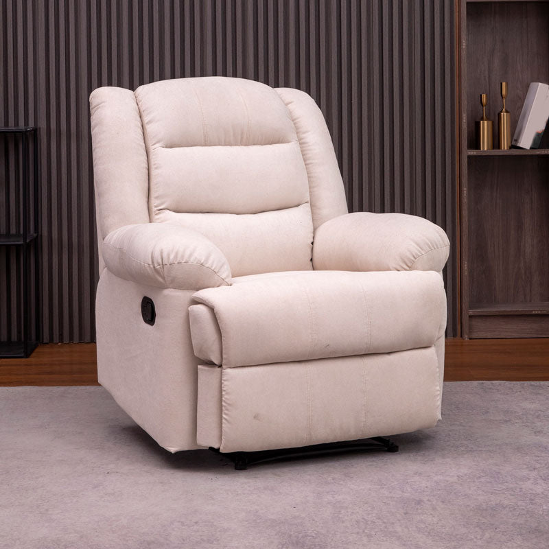 Traditional Recliner Chair Solid Color Standard Recliner with Independent Foot