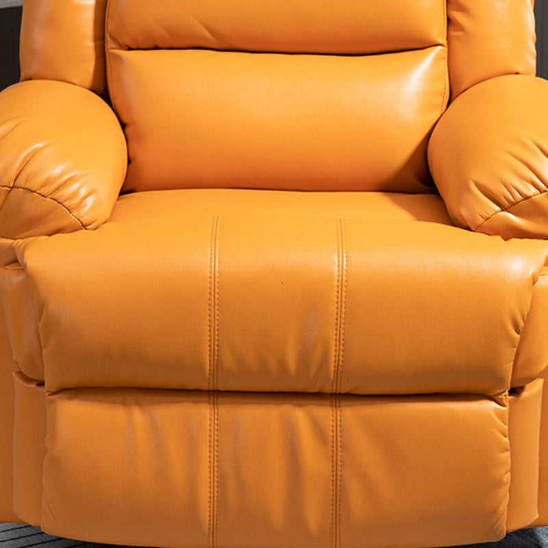 Traditional Recliner Chair Solid Color Standard Recliner with Independent Foot