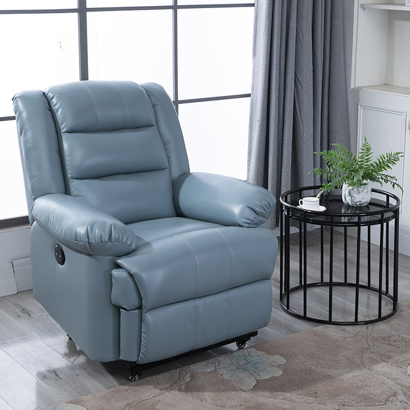 Traditional Recliner Chair Solid Color Standard Recliner with Independent Foot