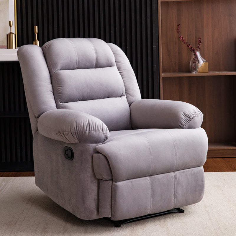 Traditional Recliner Chair Solid Color Standard Recliner with Independent Foot