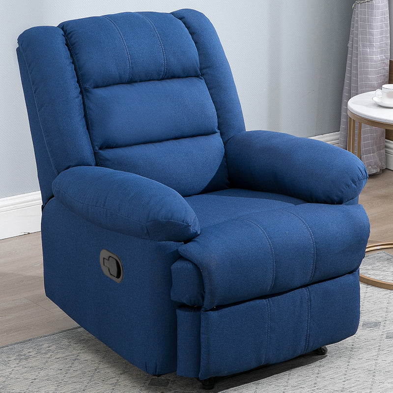 Traditional Recliner Chair Solid Color Standard Recliner with Independent Foot