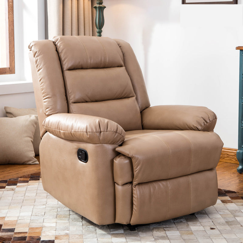 Traditional Recliner Chair Solid Color Standard Recliner with Independent Foot