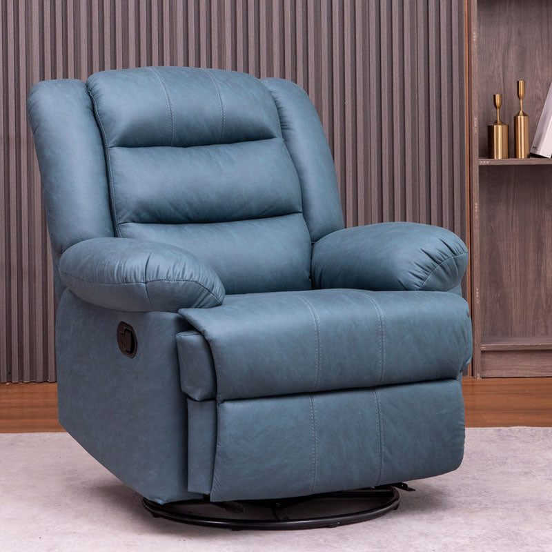 Traditional Recliner Chair Solid Color Standard Recliner with Independent Foot