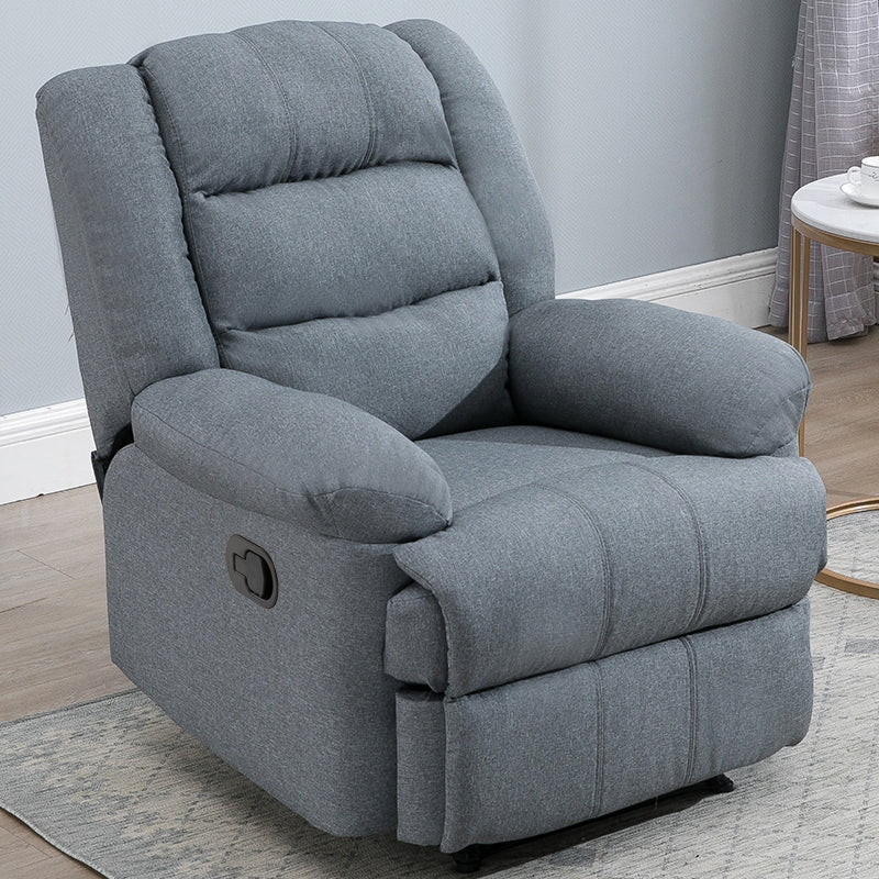 Traditional Recliner Chair Solid Color Standard Recliner with Independent Foot