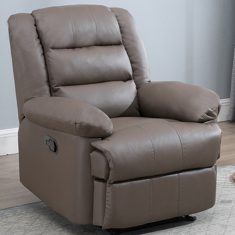 Traditional Recliner Chair Solid Color Standard Recliner with Independent Foot