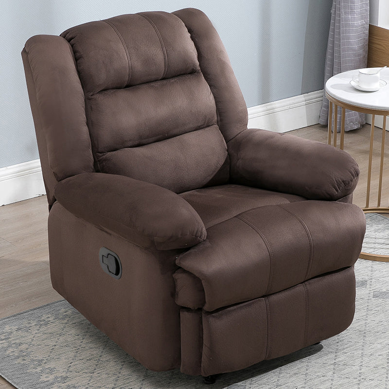 Traditional Recliner Chair Solid Color Standard Recliner with Independent Foot