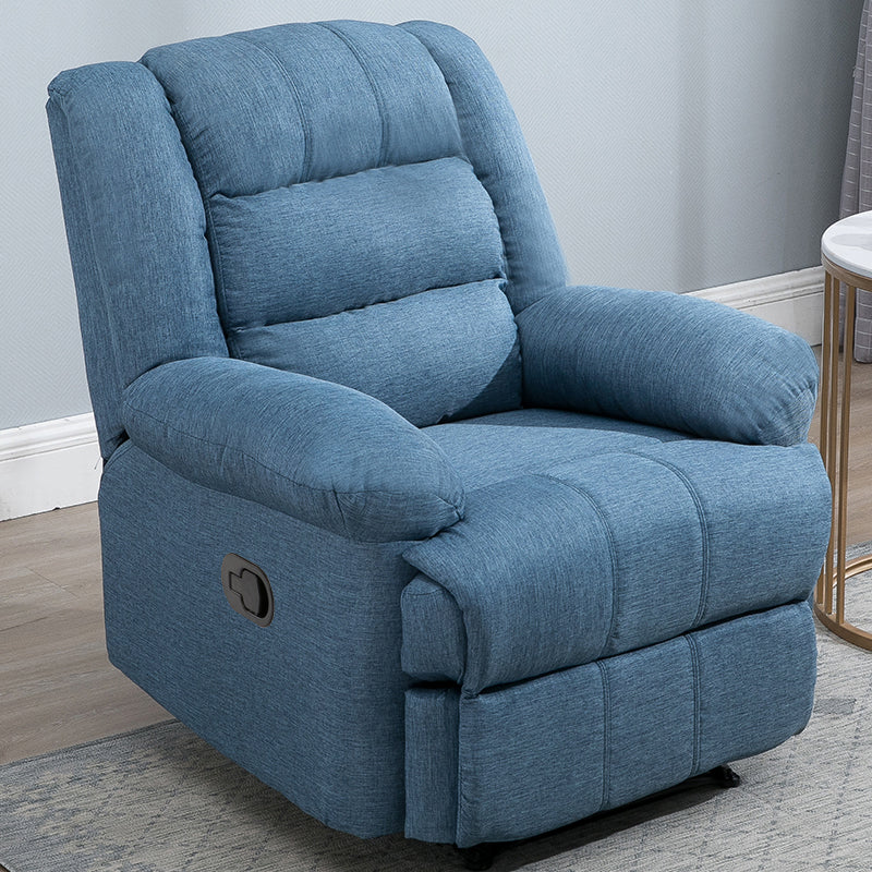 Traditional Recliner Chair Solid Color Standard Recliner with Independent Foot