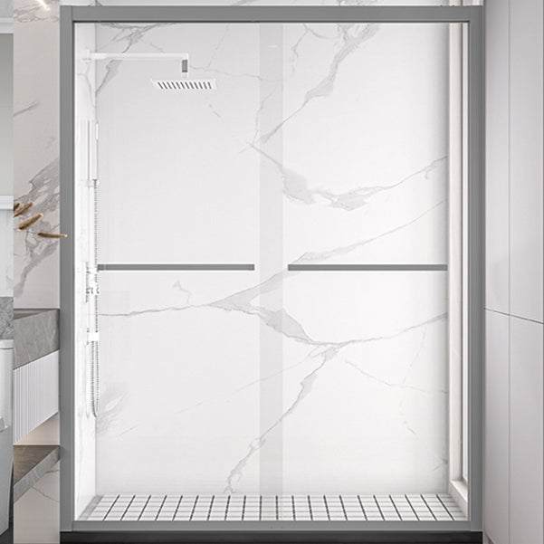 Modern Double Sliding Shower Door Frame Clear Metal Shower Bath Door