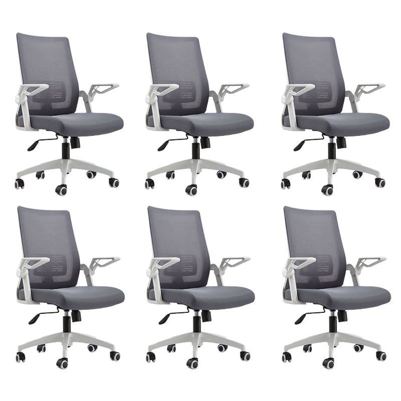 Modern Removable Arms Chair Adjustable Seat Height Desk Chair with Wheels