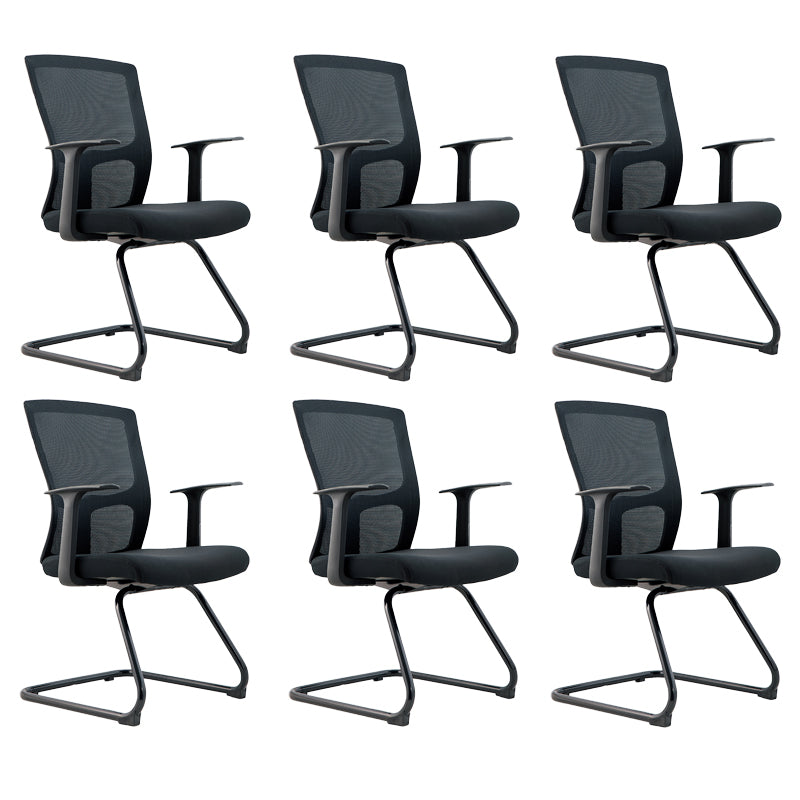 Modern Fixed Arms Office Chair No Distressing Ergonomic Desk Chair