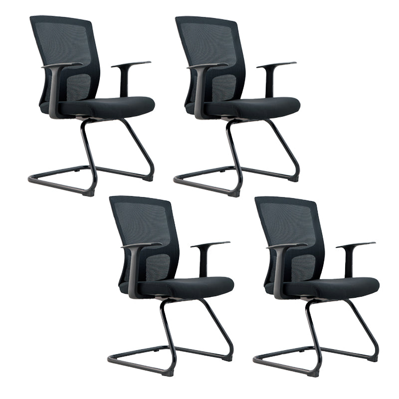 Modern Fixed Arms Office Chair No Distressing Ergonomic Desk Chair