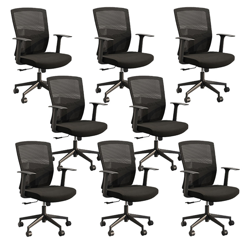 Modern Fixed Arms Office Chair No Distressing Ergonomic Desk Chair