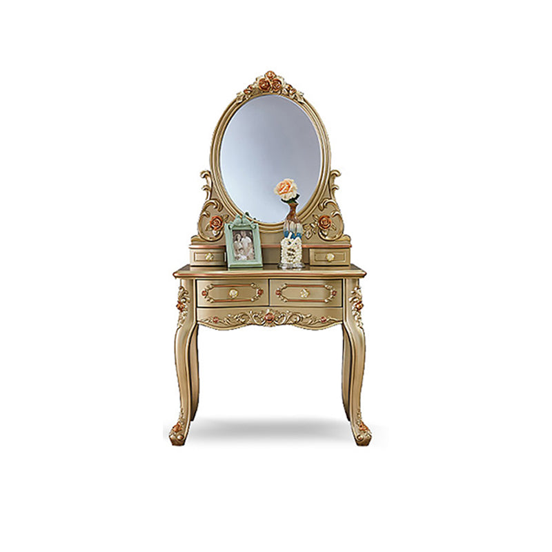 Victorian Makeup Vanity Desk Wood Makeup Vanity Set with Drawer