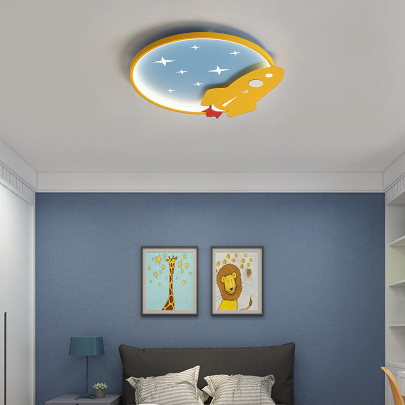 Modern Children Ceiling Mount Light LED Ceiling Light with Acrylic Shade for Kid's Room