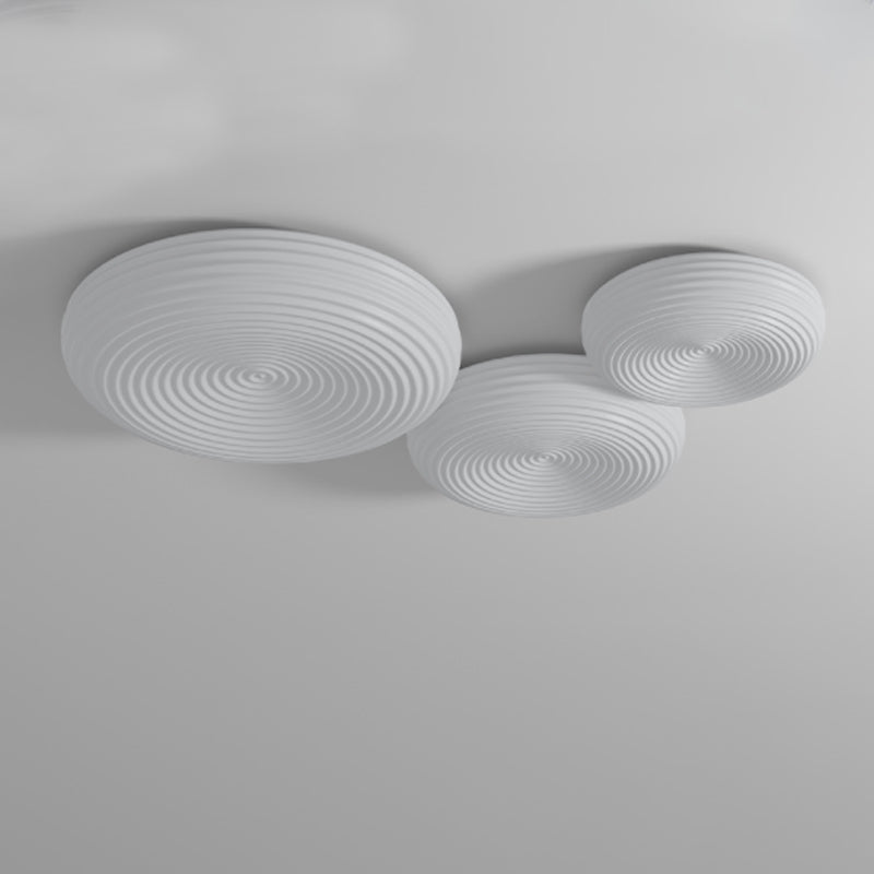 LED Contemporary Ceiling Light White Shaded Flush Mount Lighting for Room