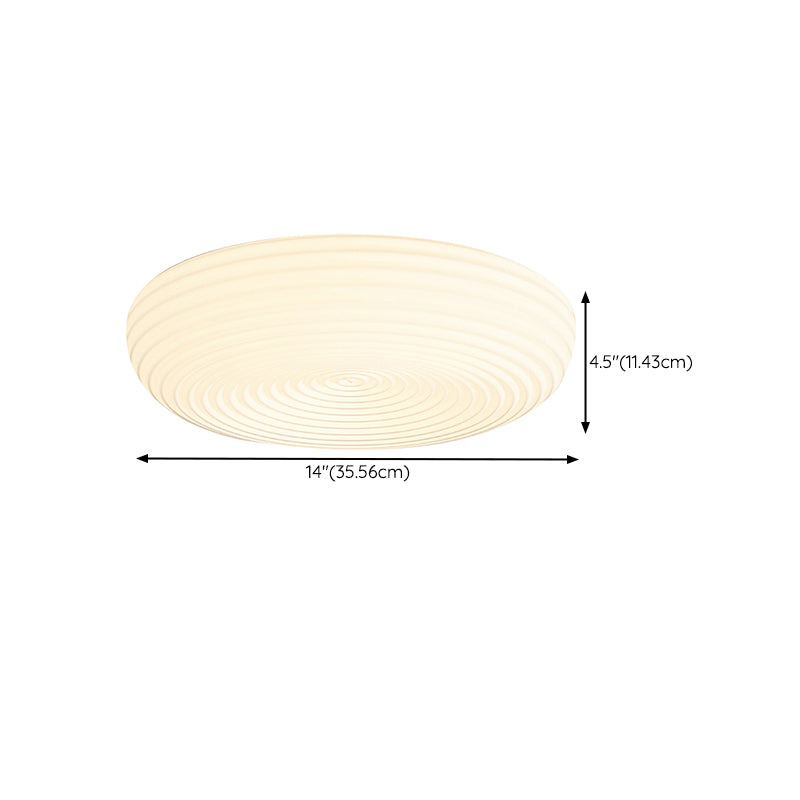 LED Contemporary Ceiling Light White Shaded Flush Mount Lighting for Room