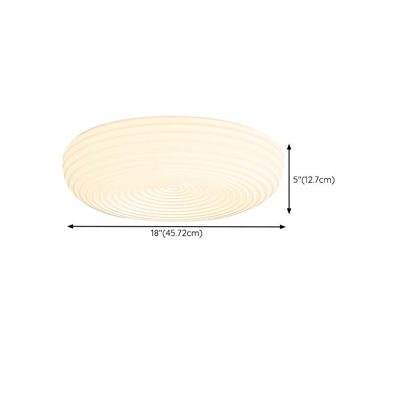 LED Contemporary Ceiling Light White Shaded Flush Mount Lighting for Room