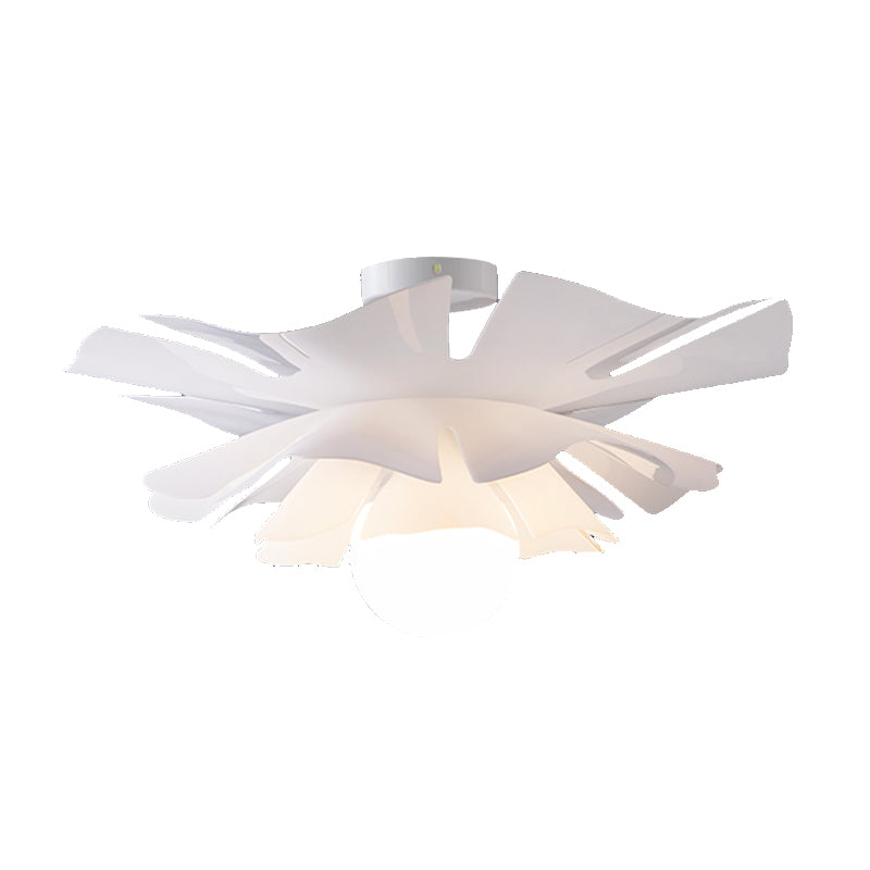 Modernism Ceiling Lamp Flower Acrylic Lighting Fixture in White for Bedroom