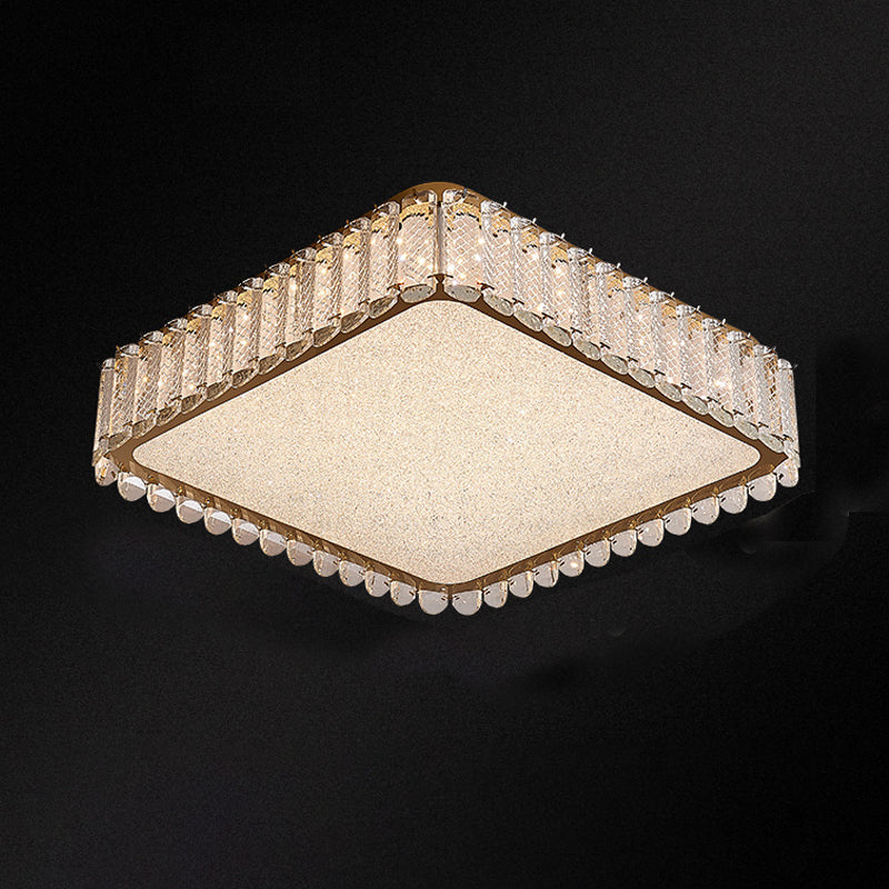 Modern Simple Ceiling Lamp Crystal LED Flush Mount Light Fixture for Bedroom