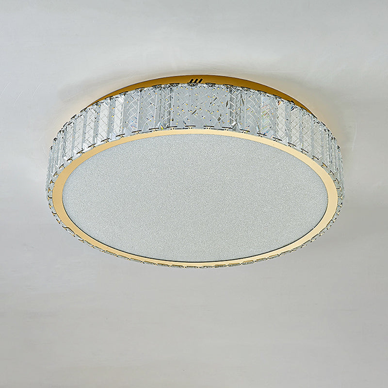 Modern Simple Ceiling Lamp Crystal LED Flush Mount Light Fixture for Bedroom