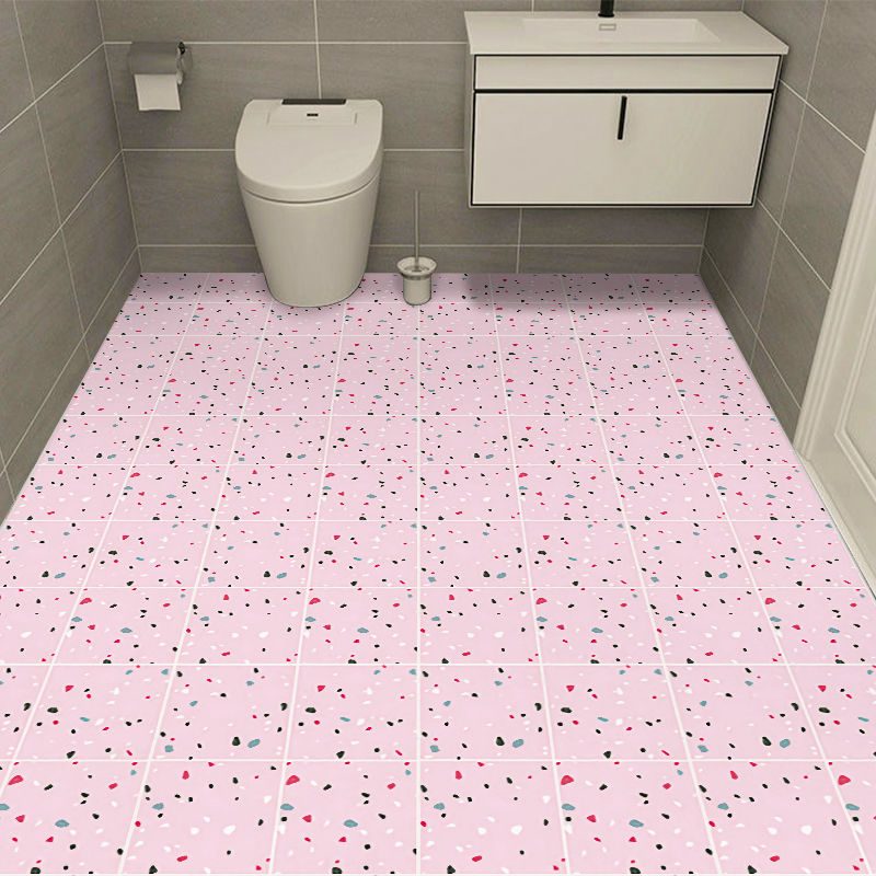 Modern PVC Flooring Self Adhesive Geometric Printed Low Gloss Vinyl Floor Planks