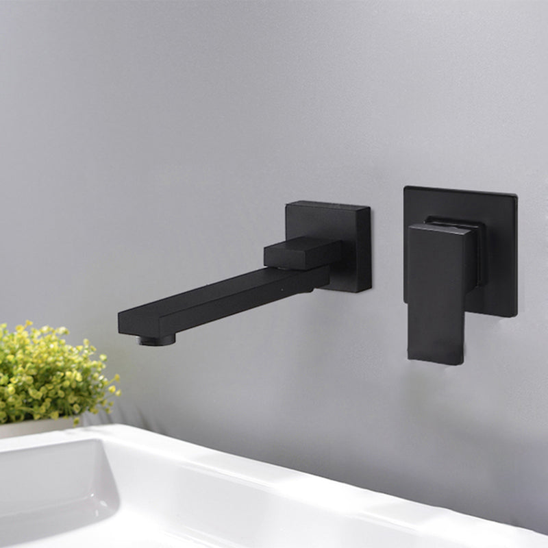Modern Bathroom Sink Faucet Metal Widespread Wall Mounted Sink Faucet