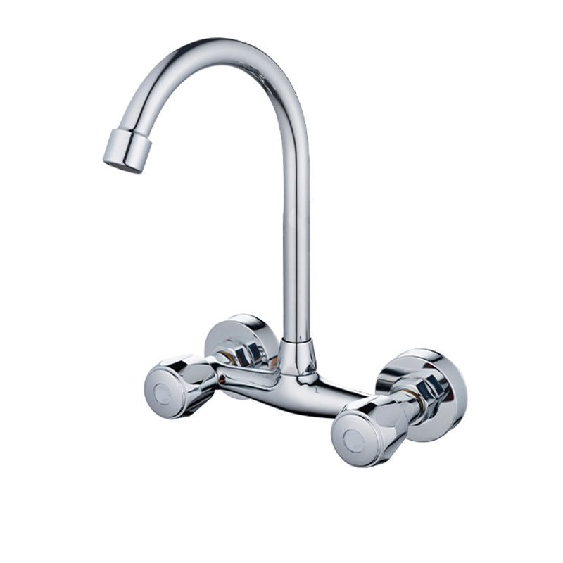 Pre-Rinse High-Arc Kitchen Faucet Double Handle Bridge Kitchen Faucet