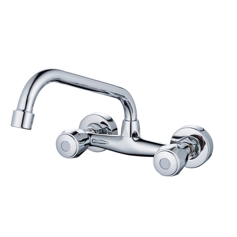 Pre-Rinse High-Arc Kitchen Faucet Double Handle Bridge Kitchen Faucet