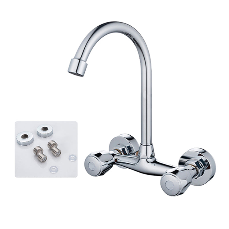 Pre-Rinse High-Arc Kitchen Faucet Double Handle Bridge Kitchen Faucet