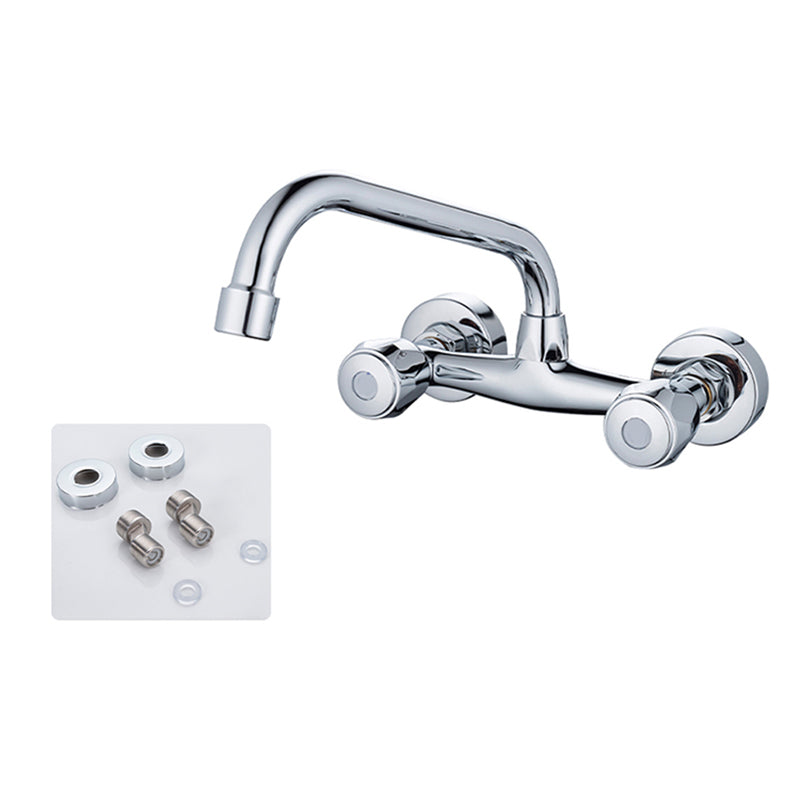 Pre-Rinse High-Arc Kitchen Faucet Double Handle Bridge Kitchen Faucet