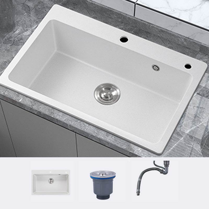 Quartz Kitchen Sink Single Basin Kitchen Sink with Faucet Included