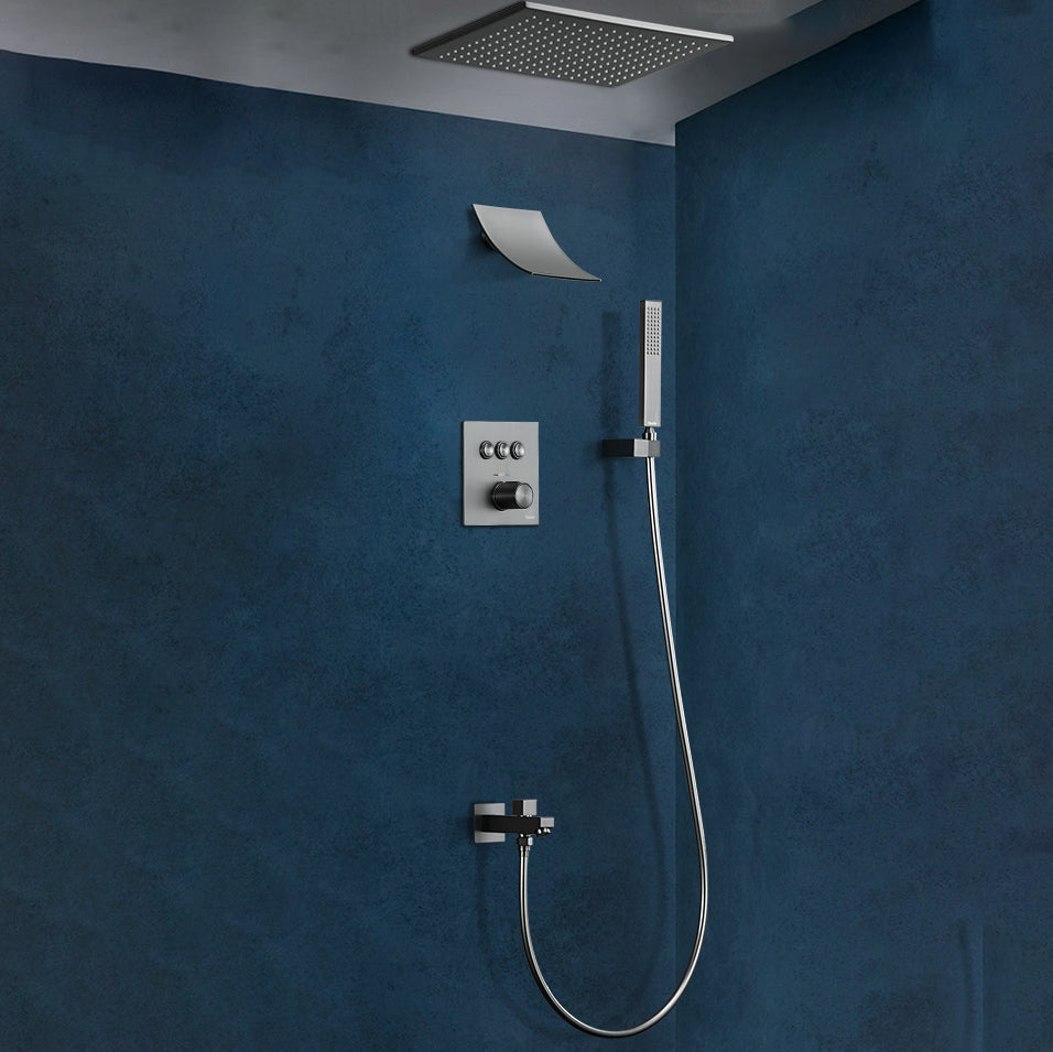 Brass Ceiling Mounted Shower System with Hand Shower Shower Combo