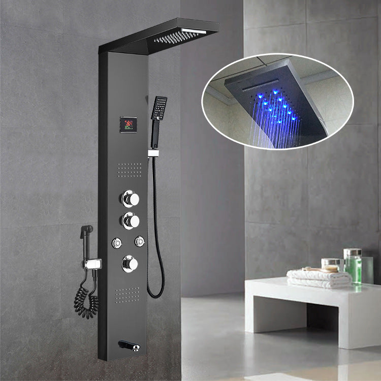 Wall Mounted Shower System with Hand Shower Adjustable Spray Pattern Shower Set