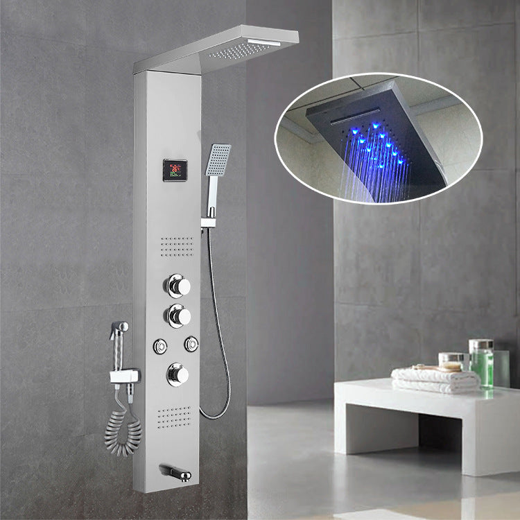 Wall Mounted Shower System with Hand Shower Adjustable Spray Pattern Shower Set