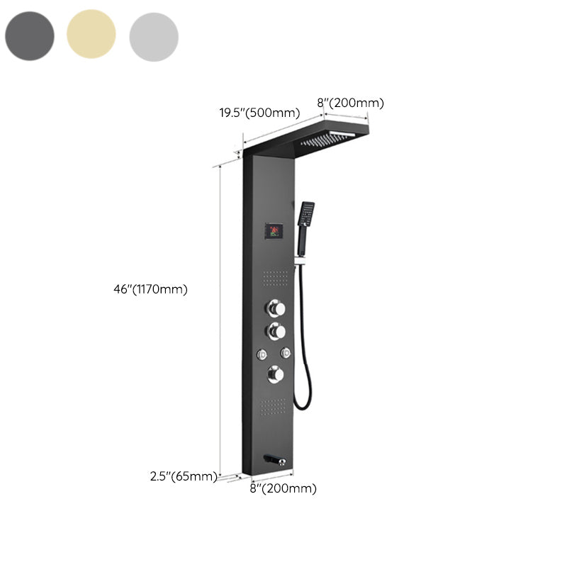 Wall Mounted Shower System with Hand Shower Adjustable Spray Pattern Shower Set